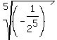 root%285%2C%28-1%2F2%5E5%29%29