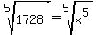 root%285%2C+1728%29+=+root%285%2C+x%5E5%29