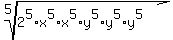 root%285%2C+2%5E5%2Ax%5E5%2Ax%5E5%2Ay%5E5%2Ay%5E5%2Ay%5E5%29