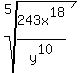 root%285%2C+243x%5E18%2Fy%5E10%29