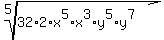 root%285%2C+32%2A2%2Ax%5E5%2Ax%5E3%2Ay%5E5%2Ay%5E7%29