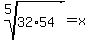 root%285%2C+32%2A54%29+=+x%29