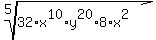 root%285%2C+32%2Ax%5E10%2Ay%5E20%2A8%2Ax%5E2%29