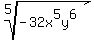 root%285%2C-32x%5E5y%5E6%29