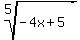 root%285%2C-4x%2B5%29