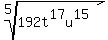 root%285%2C192t%5E17u%5E15%29