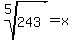 root%285%2C243%29=x