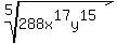 root%285%2C288x%5E17y%5E15%29