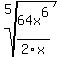 root%285%2C64x%5E6%2F2x%29+