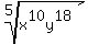 root%285%2Cx%5E10y%5E18%29
