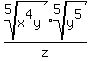 root%285%2Cx%5E4y%29%2Aroot%285%2Cy%5E5%29%2Fz