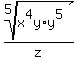 root%285%2Cx%5E4y%2Ay%5E5%29%2Fz