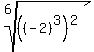 root%286%2C%28%28-2%29%5E3%29%5E2%29