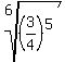 root%286%2C%283%2F4%29%5E5%29