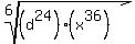 root%286%2C%28d%5E24%29%28x%5E36%29%29