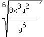 root%286%2C+%288x%5E3y%5E2%29%2Fy%5E6%29