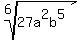 root%286%2C+27a%5E2b%5E5%29