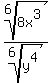 root%286%2C+8x%5E3%29%2Froot%286%2C+y%5E4%29