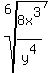 root%286%2C+8x%5E3%2Fy%5E4%29