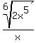 root%286%2C2x%5E5%29%2Fx