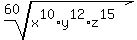 root%2860%2Cx%5E10%2Ay%5E12%2Az%5E15%29