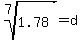 root%287%2C1.78%29+=+d%29