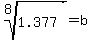 root%288%2C+1.377%29+=+b