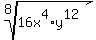 root%288%2C+16x%5E4%2Ay%5E12%29
