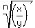 root%28n%2C%28x%2Fy%29%29