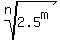 root%28n%2C2.5%5Em%29