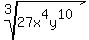 root+%283%2C+27x%5E4y%5E10%29