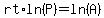 rt%2Aln%28P%29=ln%28A%29