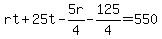 rt%2B25t-5r%2F4-125%2F4=550
