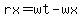 rx=wt-wx