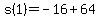 s%281%29+=+-16%2B+64