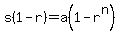 s%281-r%29=a%281-r%5En%29