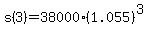 s%283%29=38000%281.055%29%5E3