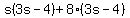 s%283s-4%29%2B8%283s-4%29