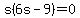 s%286s+-+9%29+=+0