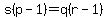 s%28p-1%29=q%28r-1%29