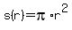 s%28r%29+=+pi%2Ar%5E2