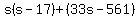 s%28s-17%29%2B%2833s-561%29
