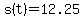 s%28t%29=12.25
