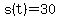 s%28t%29=30