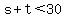 s%2Bt%3C30.00