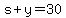 s%2By=30