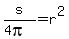 s%2F%284pi%29=r%5E2