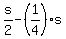 s%2F2+-+%281%2F4%29s