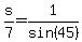 s%2F7=1%2Fsin%2845%29
