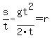 s%2Ft+-gt%5E2%2F2t=r